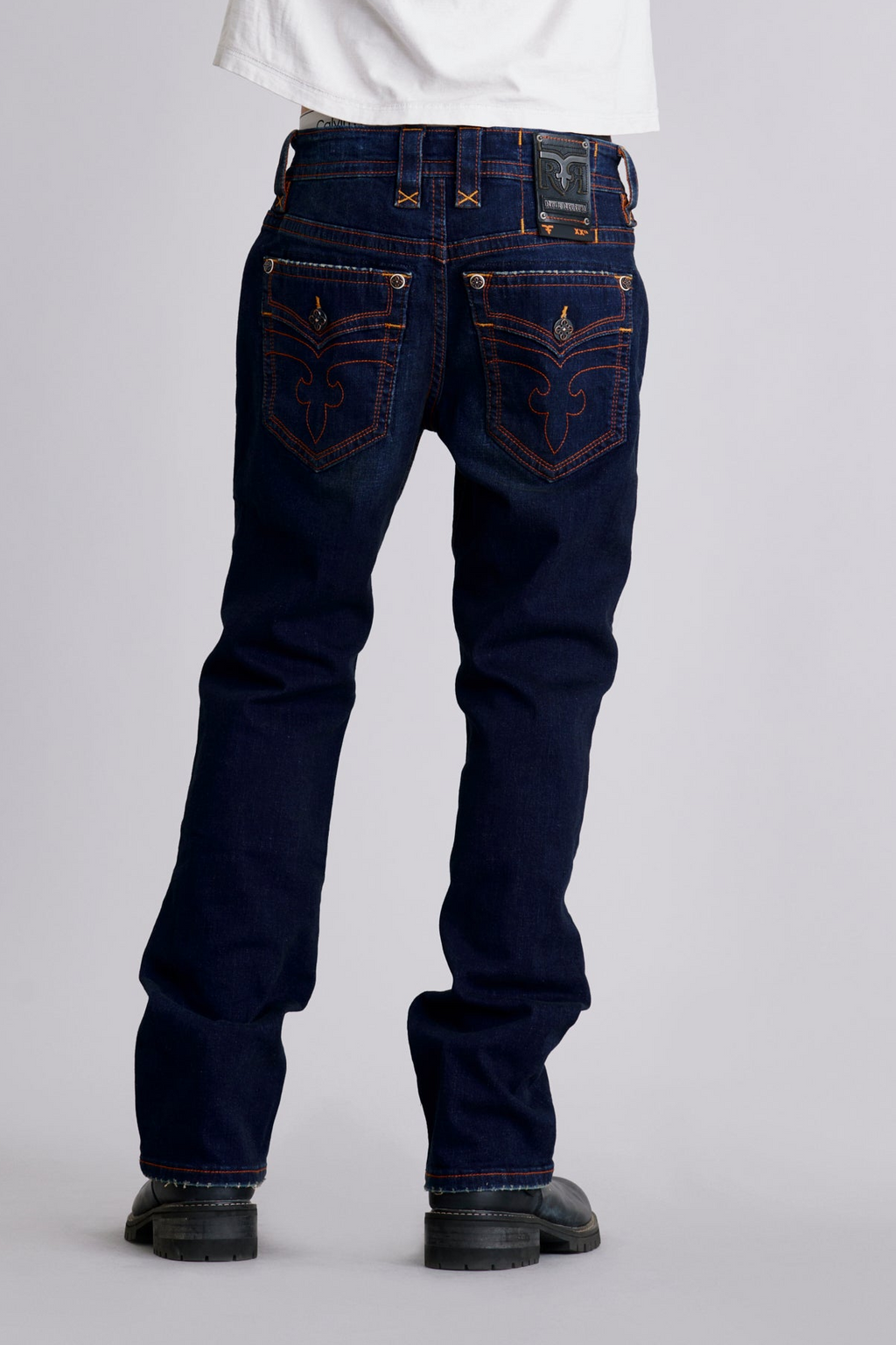 Clark Relaxed Straight in Dark/Orange