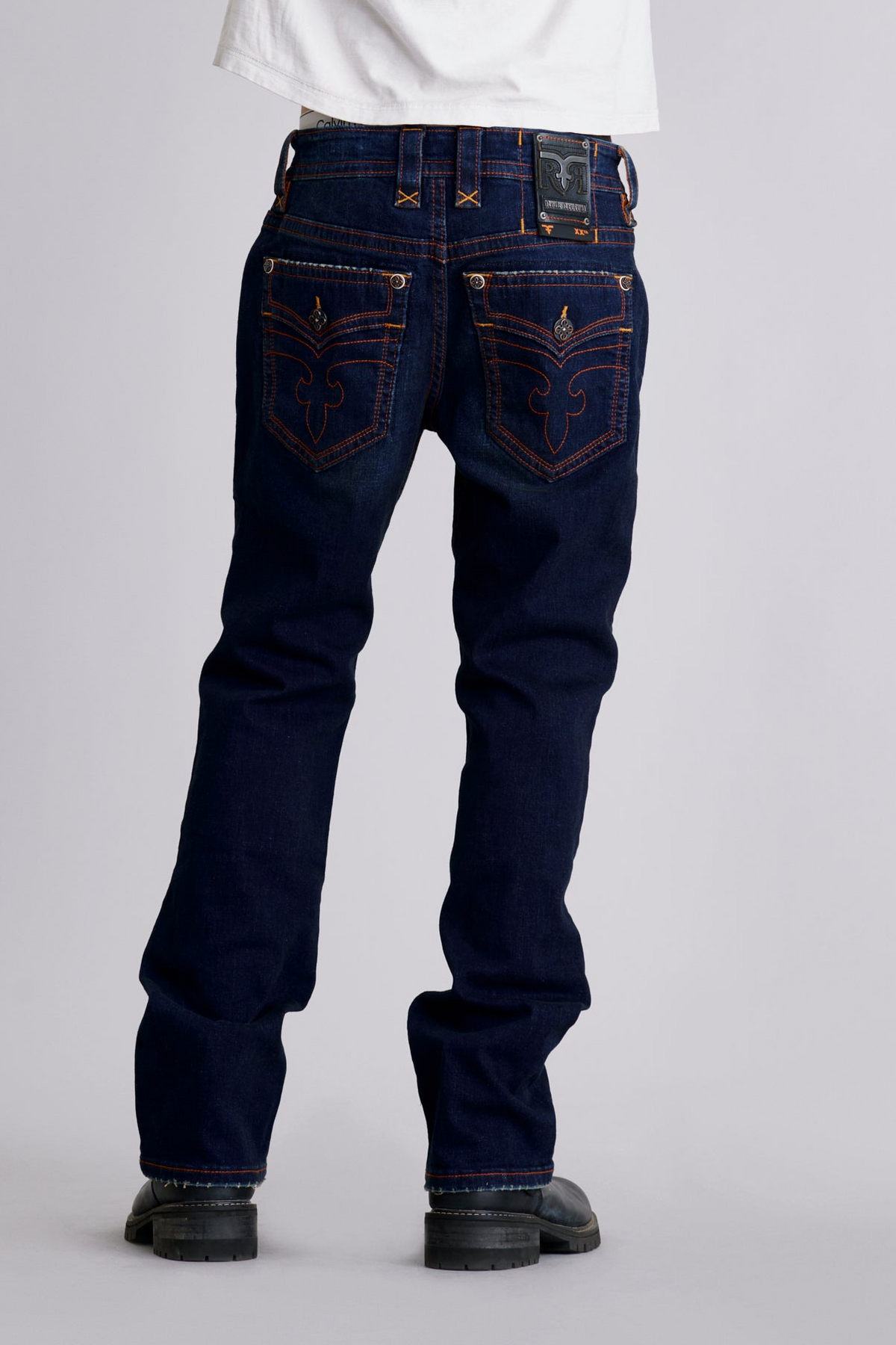 Clark Relaxed Straight in Dark/Orange