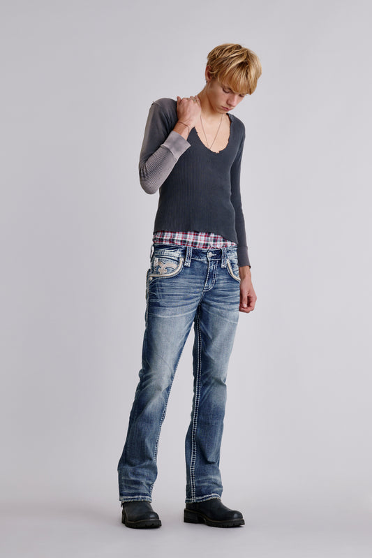 Eggplant Bootcut Jeans