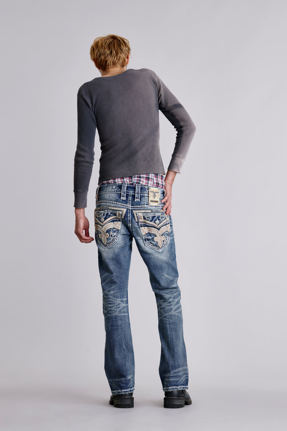 Eggplant Bootcut Jeans Medium Wash Rock Revival - Main Image