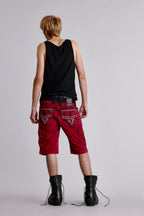 Red Cargo Shorts - Rock Revival®