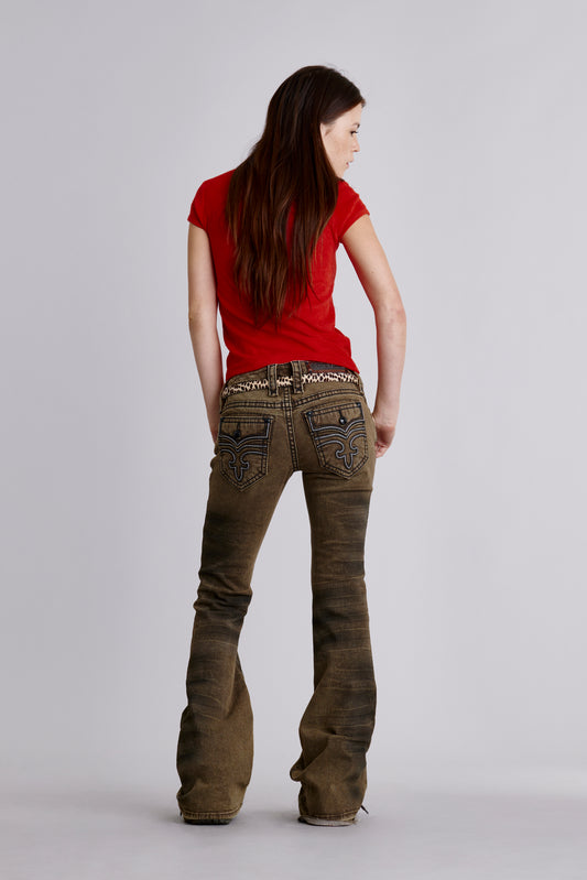 Alivia Low-Rise Flare Leg Jeans
