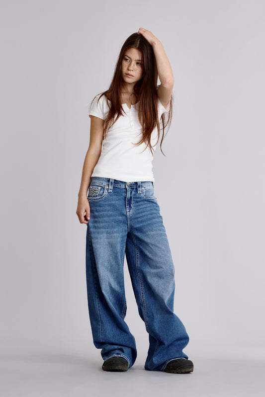 Alivia Oversized Wide-Leg Jeans