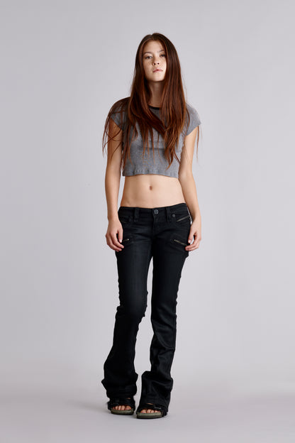 Kamil Super Low-Rise Moto Bootcut Jeans - Rock Revival®