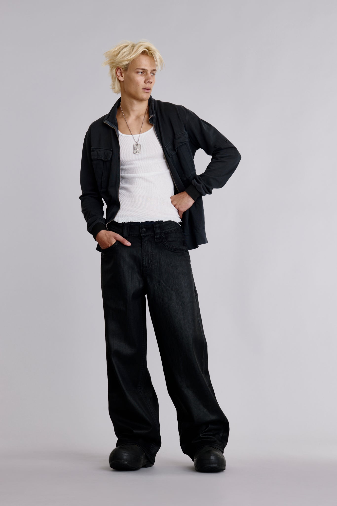 23AWsupreme baggy jeans Ｗ34 ブラック Newton Baggy 3 Jeans in Black Coating – Rock Revival®