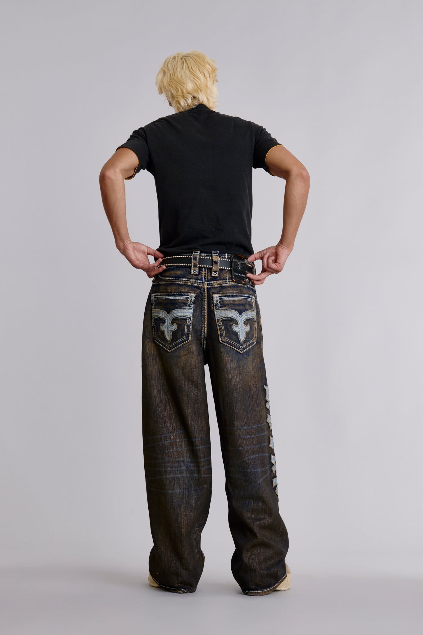 ロックリバイバル 鬼ヒゲ ハチノス デニム 33 紺 Rock Revival Atlas Baggy 3 Jeans | Medium Wash | Rock Revival – Rock Revival®