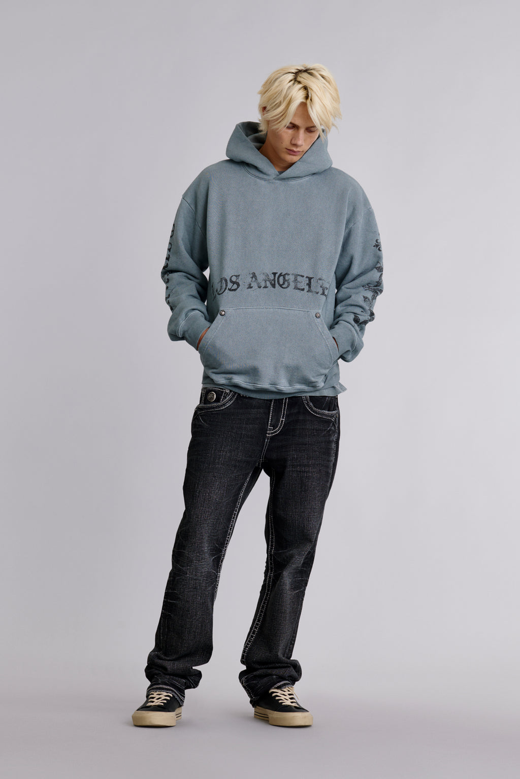 Angel Tour Hoodie in LA Gray - Rock Revival®