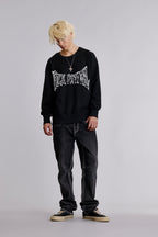 Soundwave Crewneck in Black - Rock Revival®