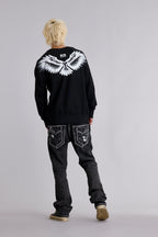 Soundwave Crewneck in Black - Rock Revival®