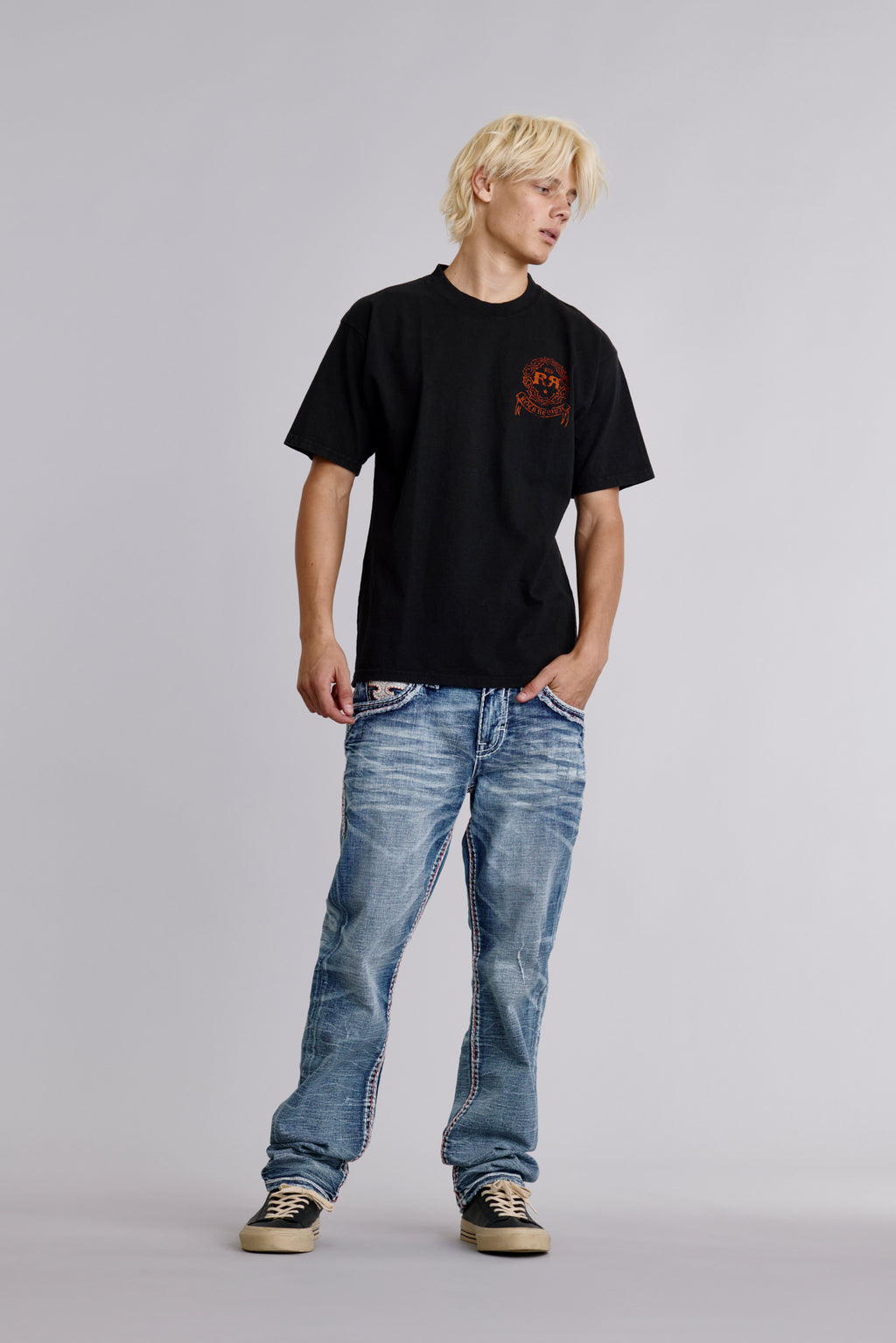 Inferno Emblem Tee in Black - Rock Revival®