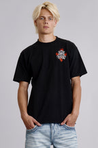 Crest Tee in Black - Rock Revival®