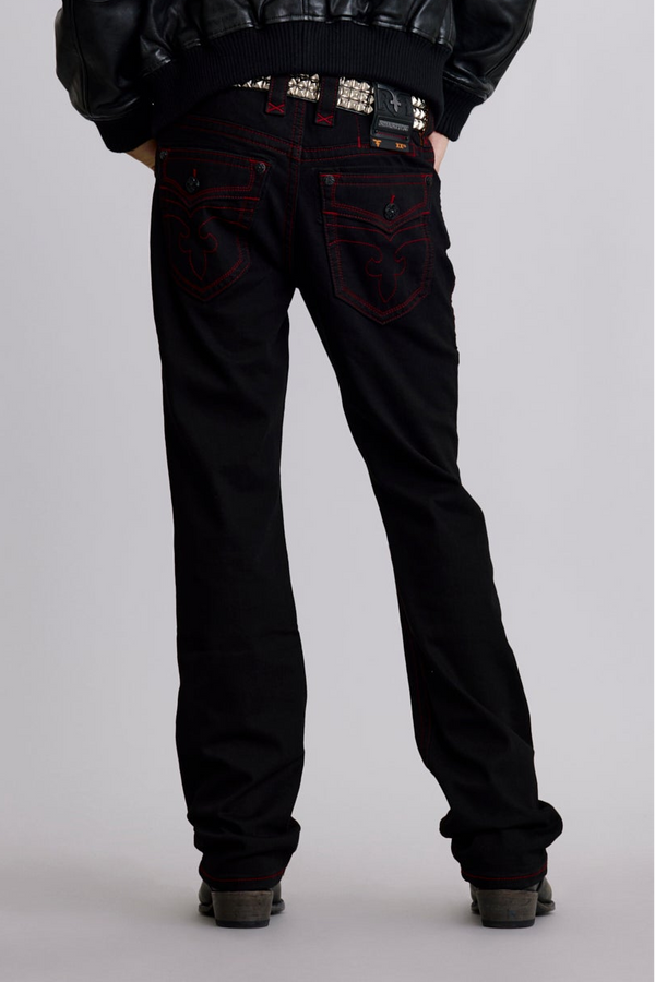 Clark Relaxed Straight in Black/Red