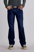 Clark Relaxed Straight in Dark/Red