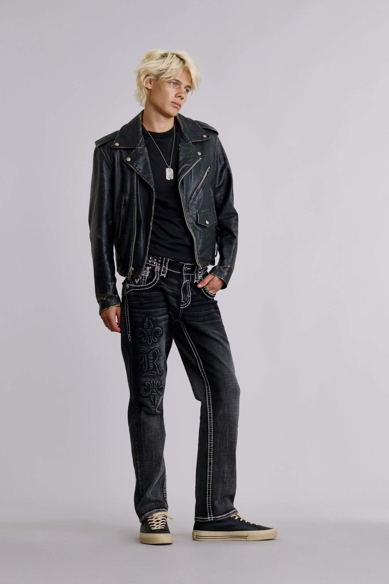 パンツ ROCKETS 0001XX rigid W32 L32 Kielo Straight Jeans | Black Wash | Rock Revival