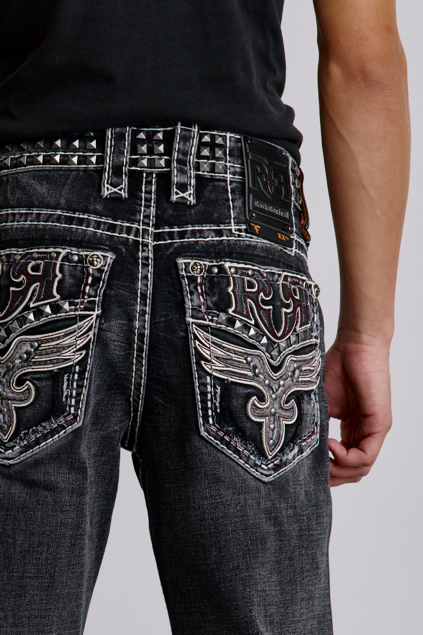 パンツ ROCKETS 0001XX rigid W32 L32 Kielo Straight Jeans | Black Wash | Rock Revival
