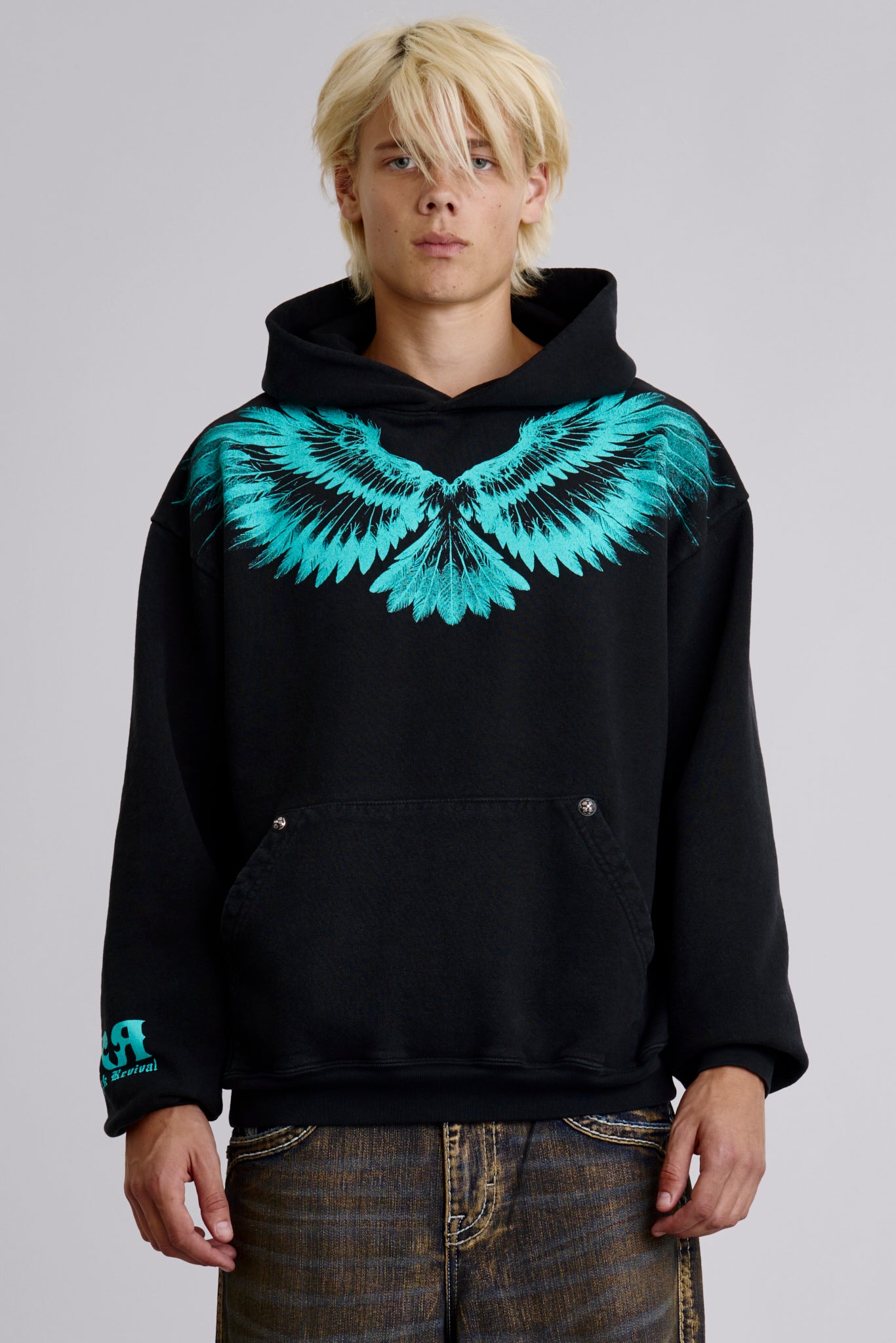 Infernal Wings Hoodie in Black - Rock Revival®