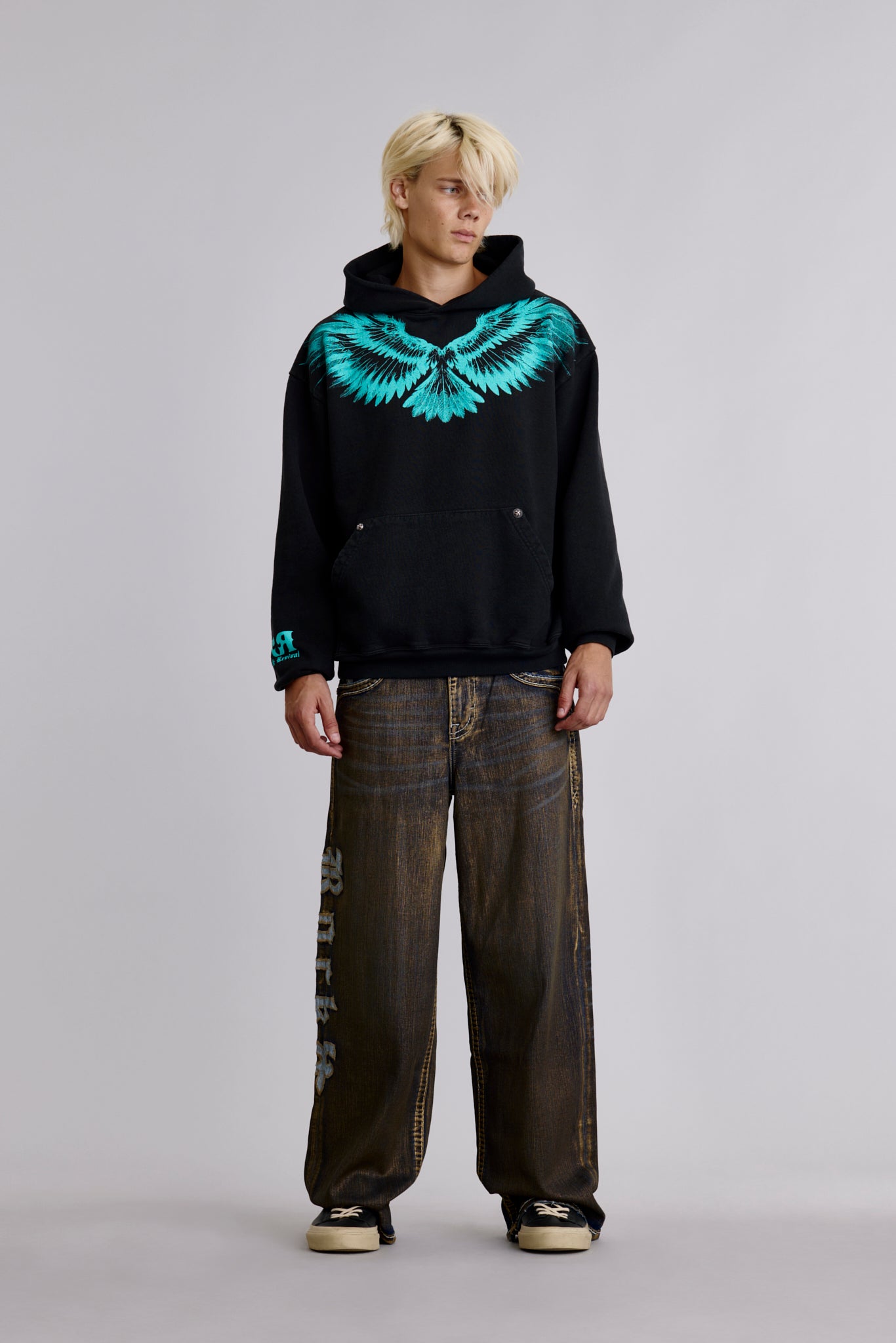 Infernal Wings Hoodie in Black - Rock Revival®