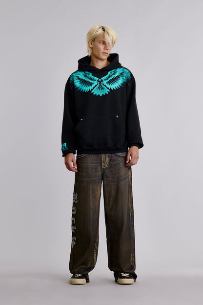 Infernal Wings Hoodie in Black - Rock Revival®