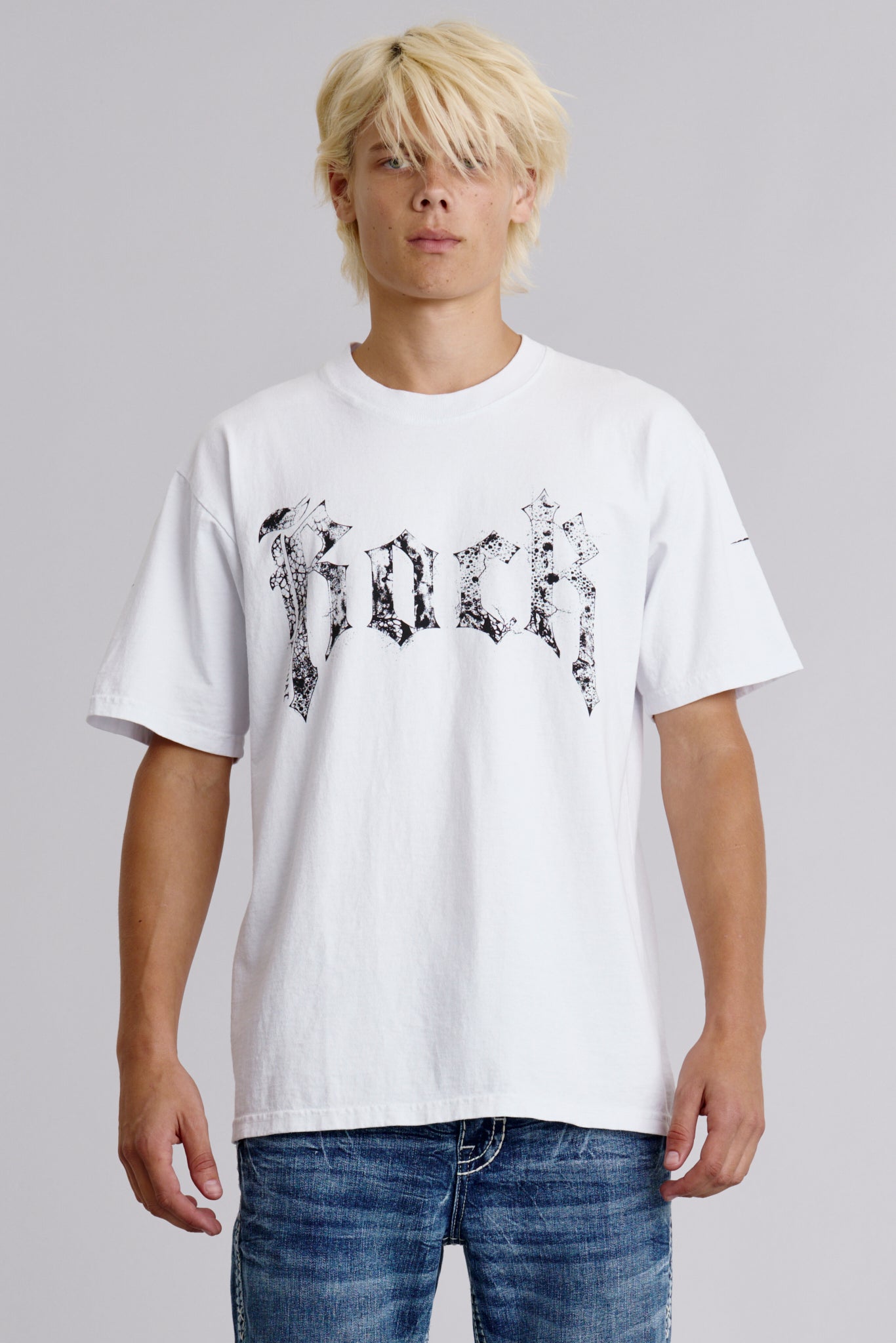 Rock Tee in White - Rock Revival®