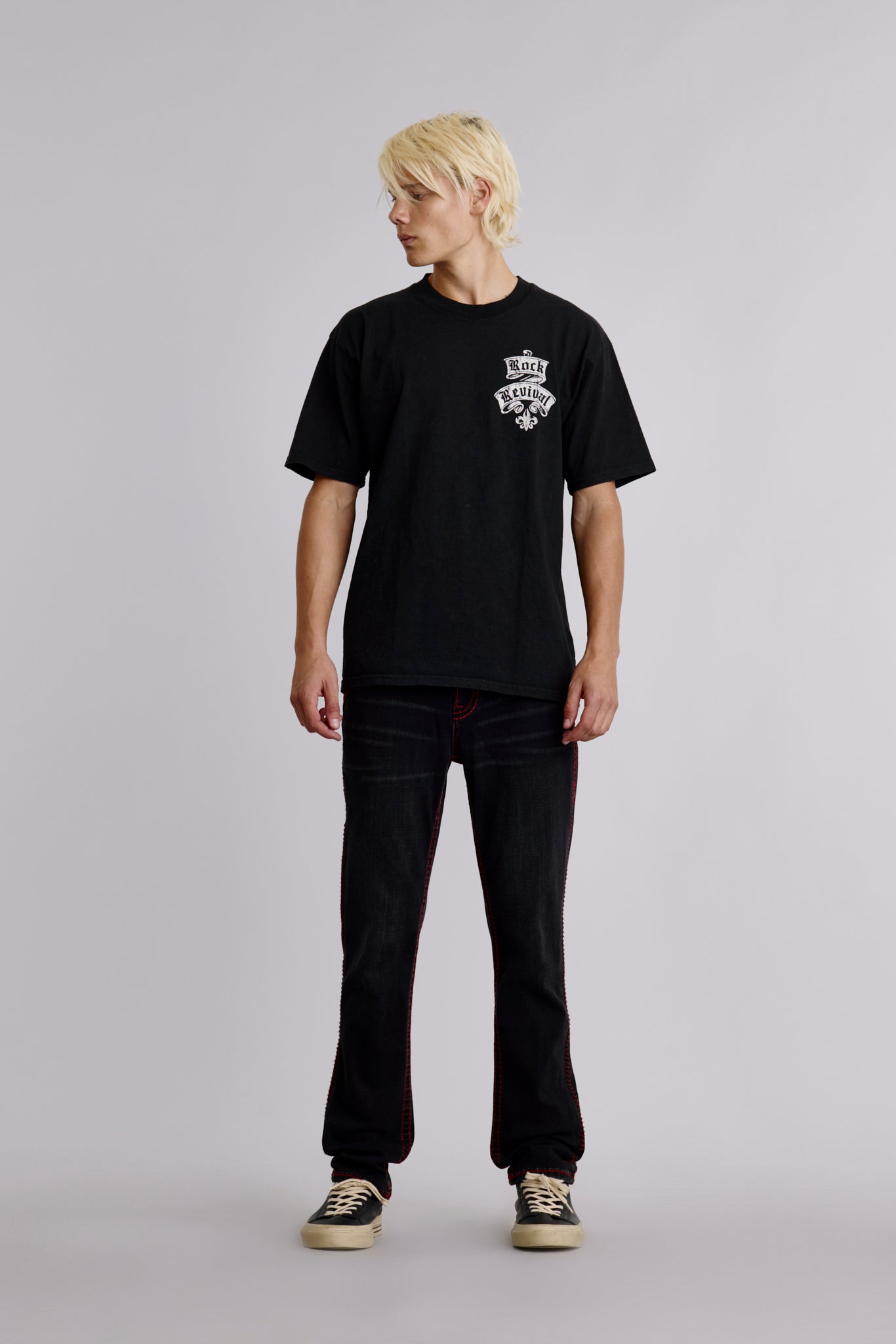 Rock Revival Crest Tee in Black - Rock Revival®