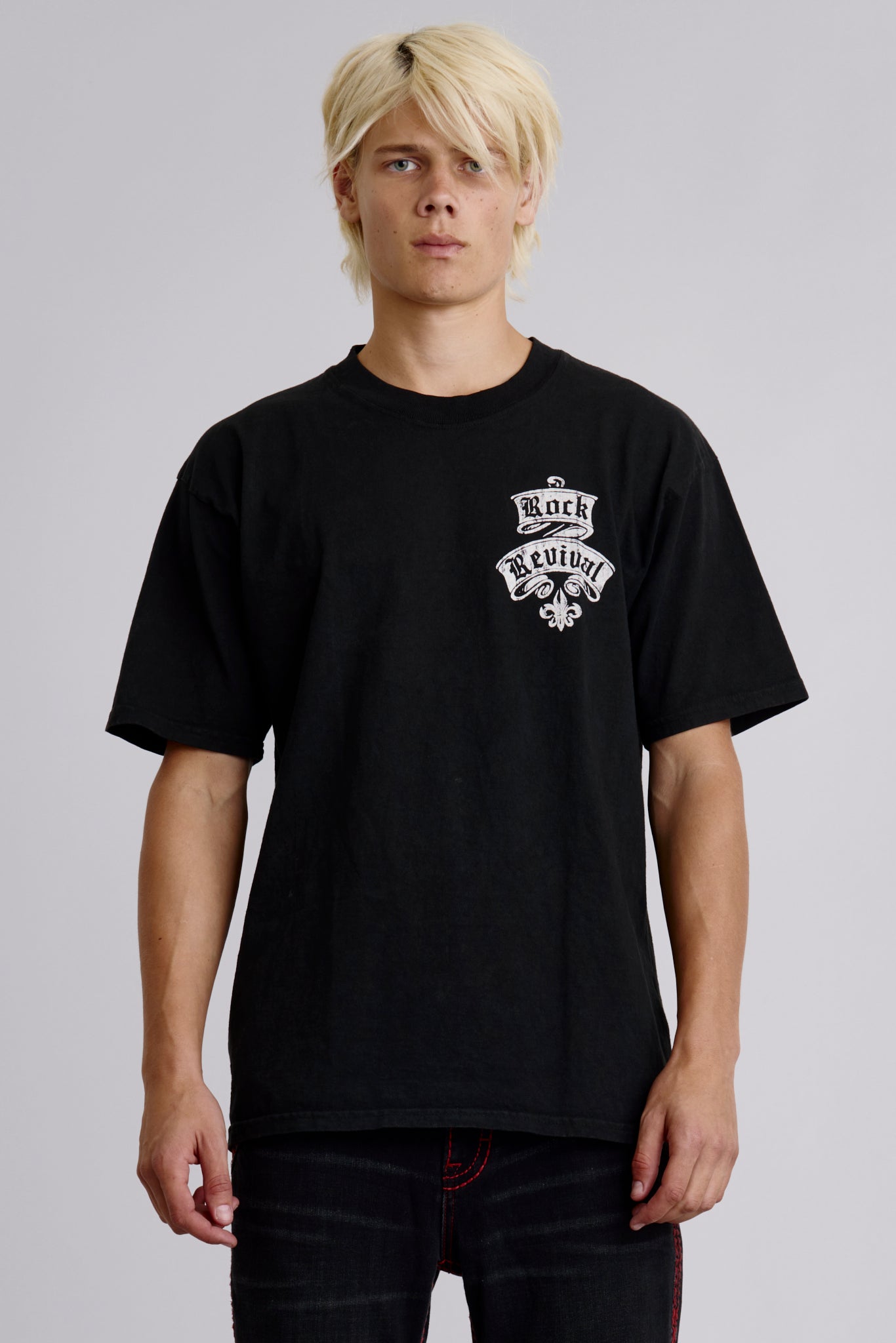 Rock Revival Crest Tee in Black - Rock Revival®