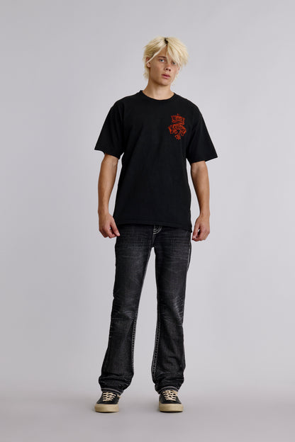 Rock Revival Crest Tee in Black - Rock Revival®