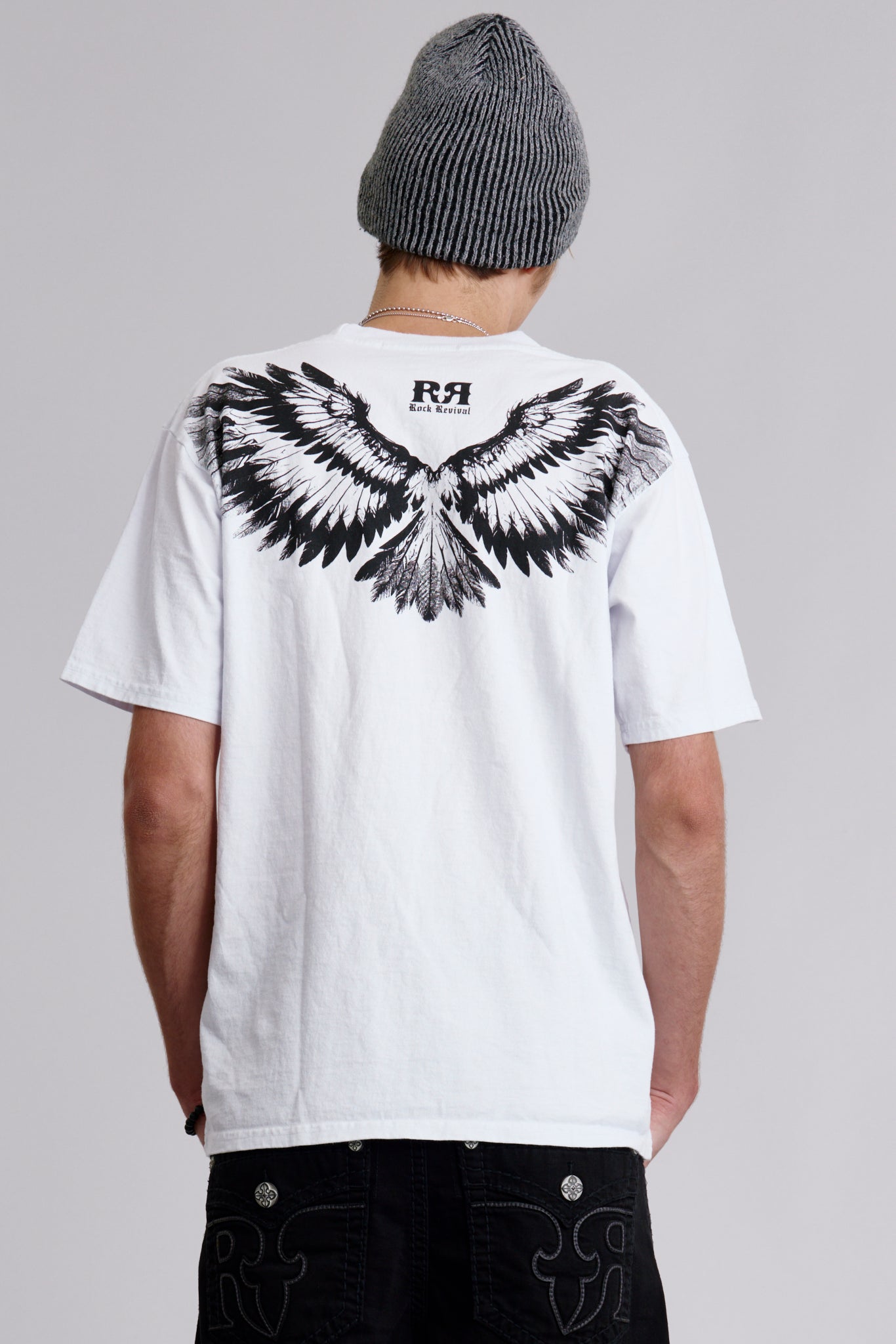 Soundwave Tee in White - Rock Revival®
