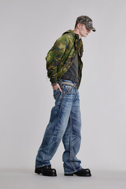 Arther Baggy 2 Jeans in Medium Blue - Rock Revival®
