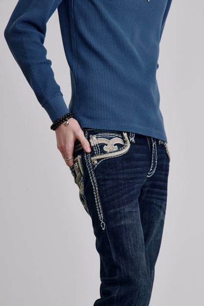 Matte Onyx Beaded Double RR Bracelet - Rock Revival®