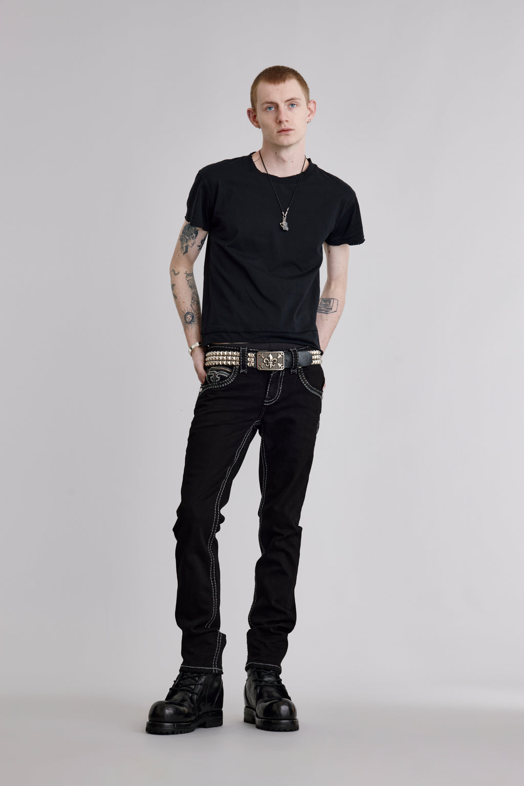 Ermias Straight Jeans In Black - Rock Revival®