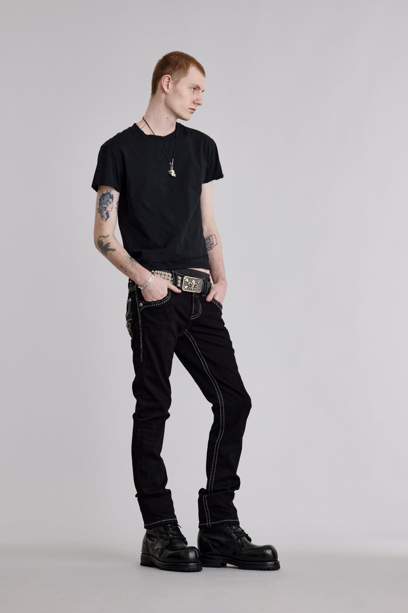 Ermias Straight Jeans In Black - Rock Revival®