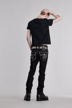 Ermias Straight Jeans In Black - Rock Revival®