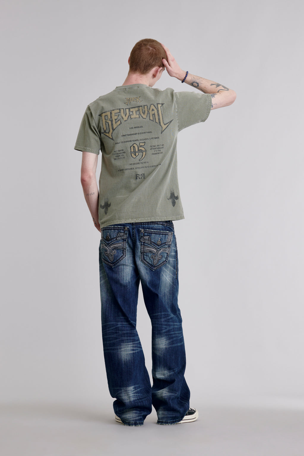 Manifest Tee in Green - Rock Revival®