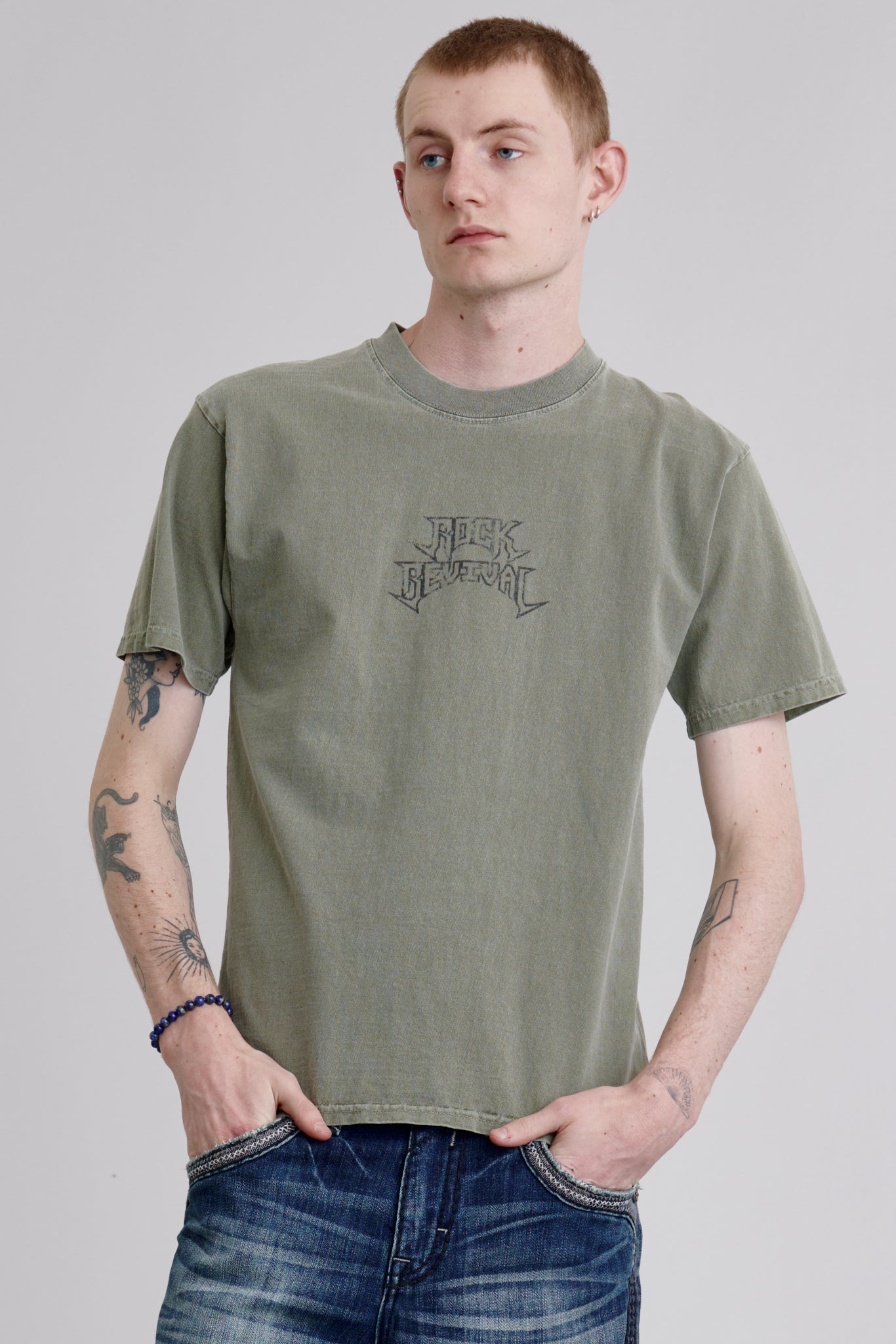 Manifest Tee in Green - Rock Revival®