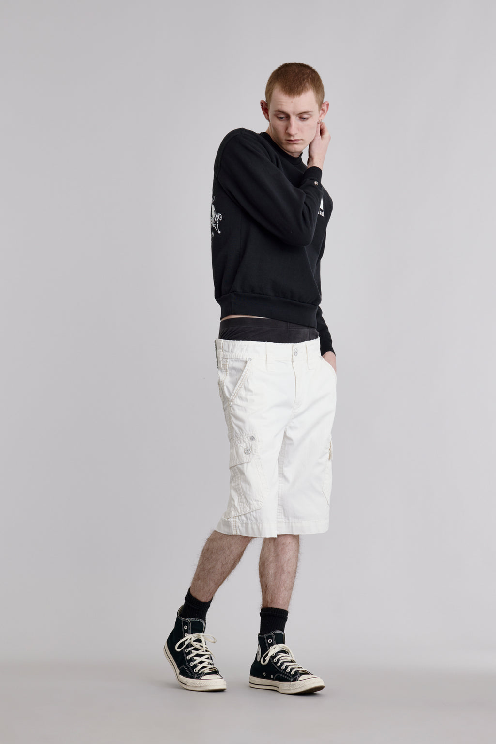 White Cargo Shorts - Rock Revival®