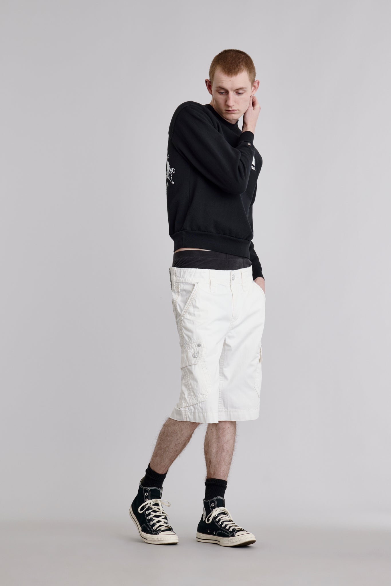 White Cargo Shorts