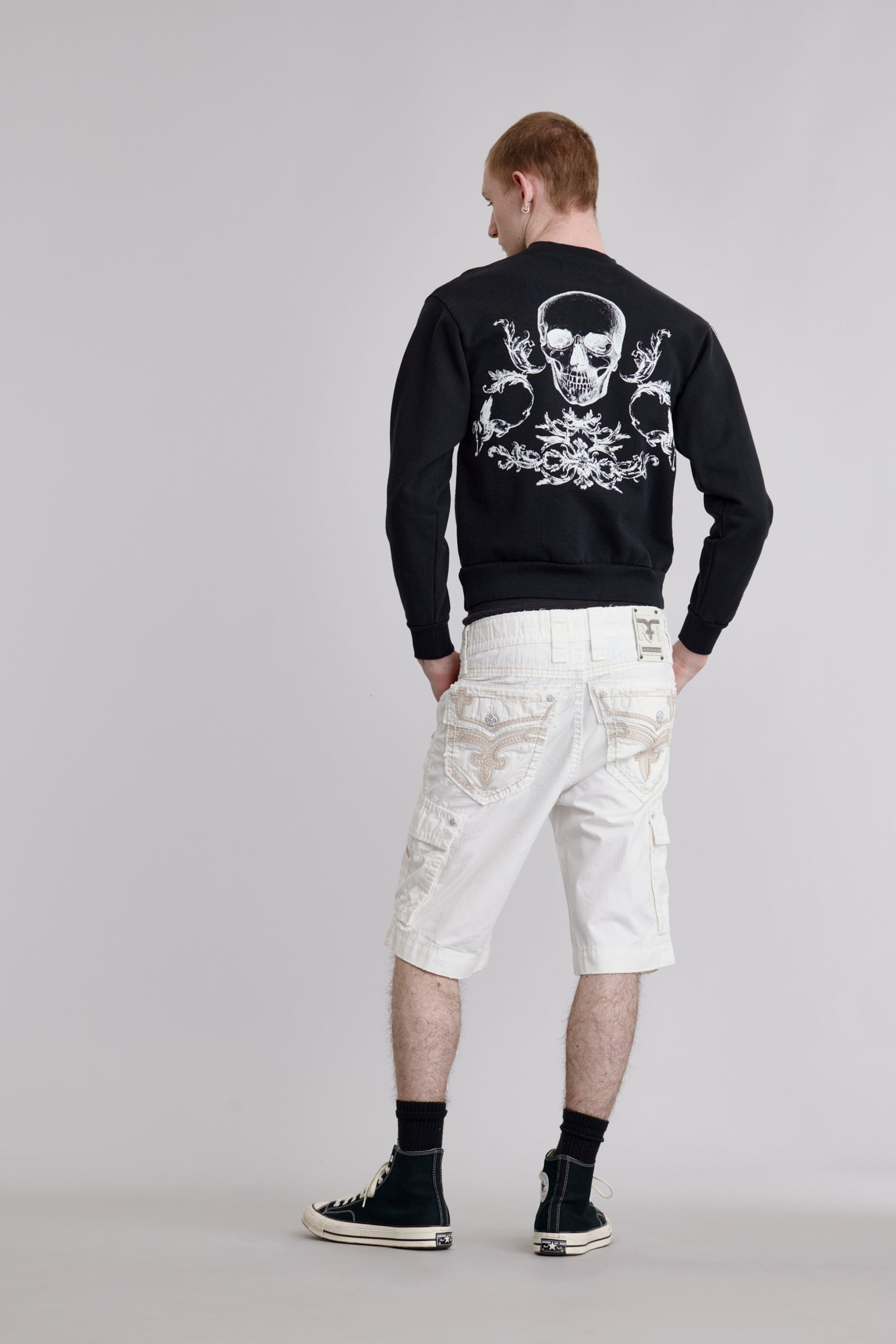 White Cargo Shorts - Rock Revival®