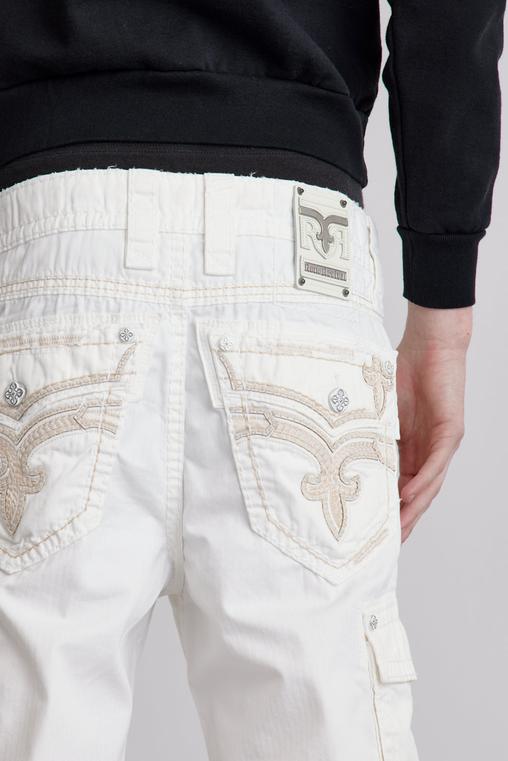 White Cargo Shorts - Rock Revival®