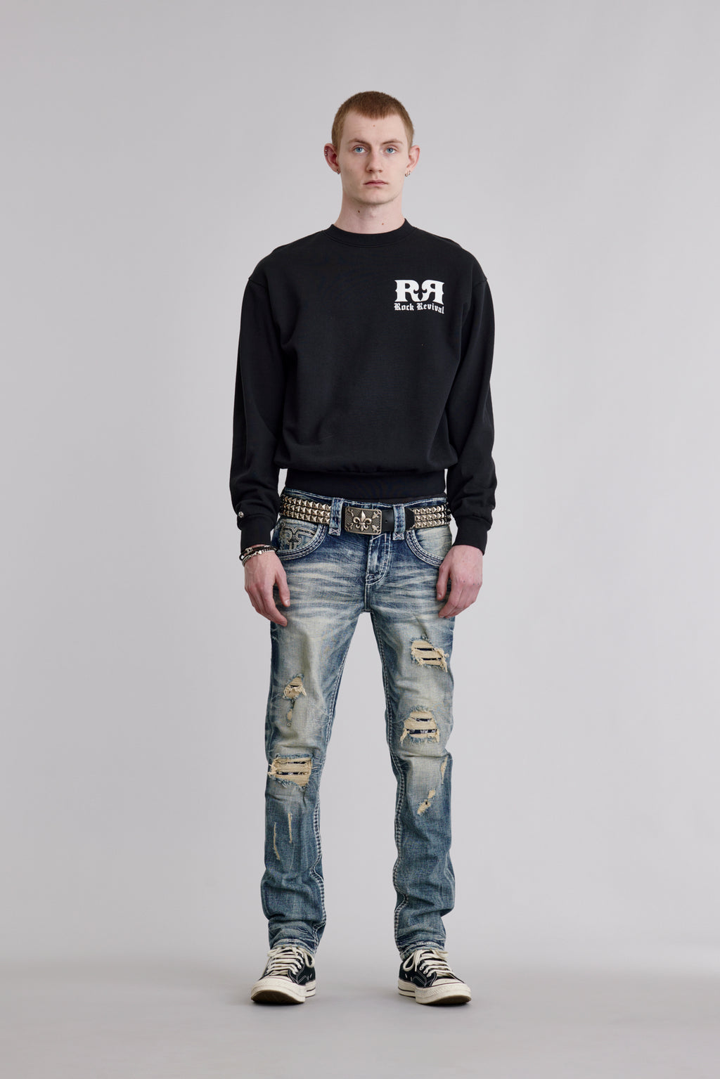 Hugo Crewneck Pullover Sweater - Rock Revival®