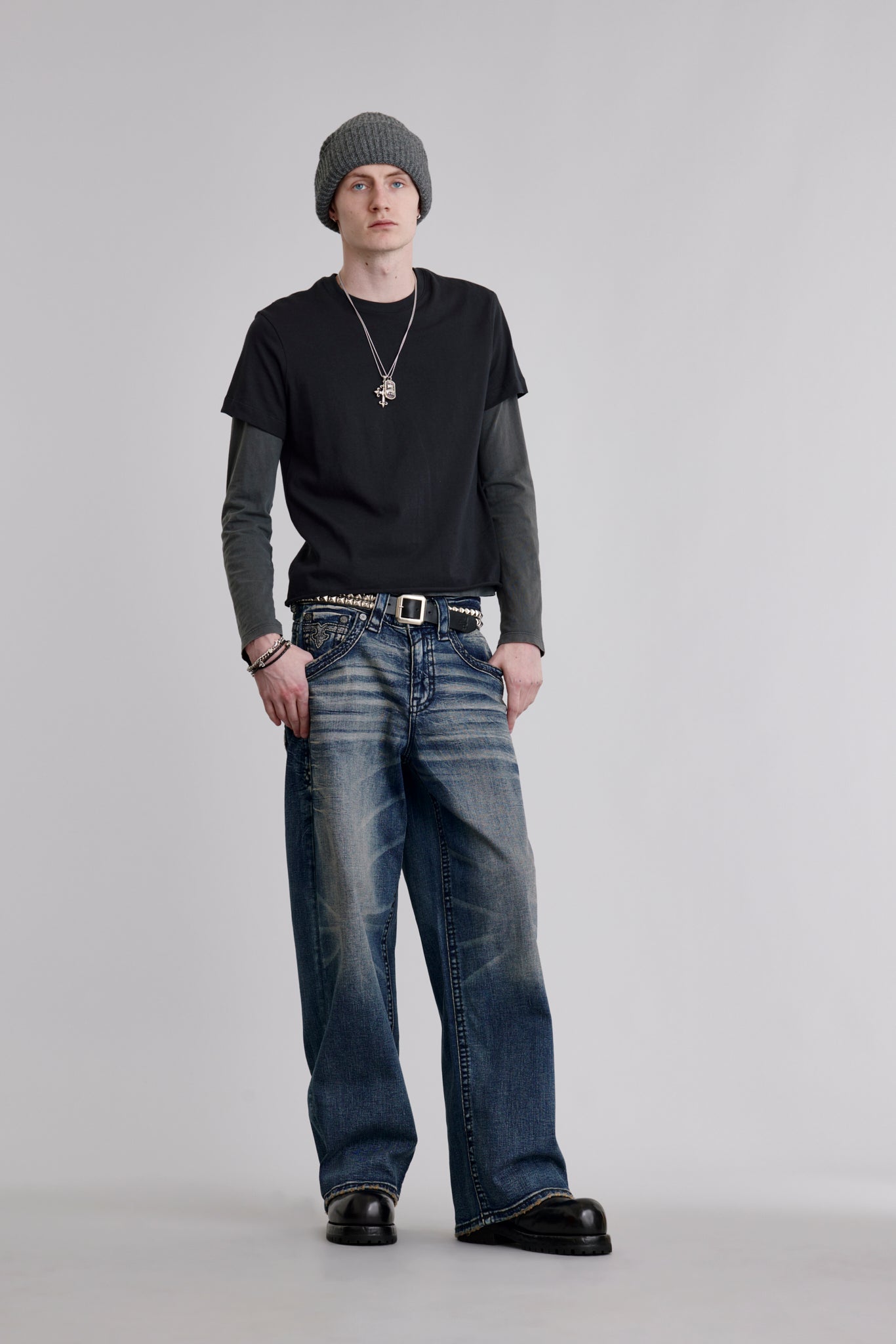 Steven Baggy 3 Jeans in Dark Blue – Rock Revival®