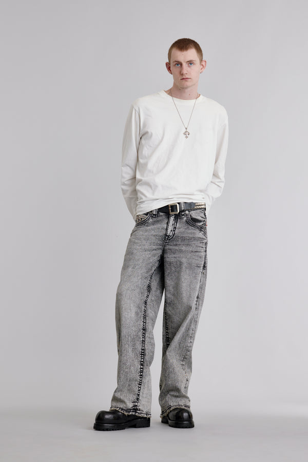 Vaqueros Anchos Thorne 3 en Gris