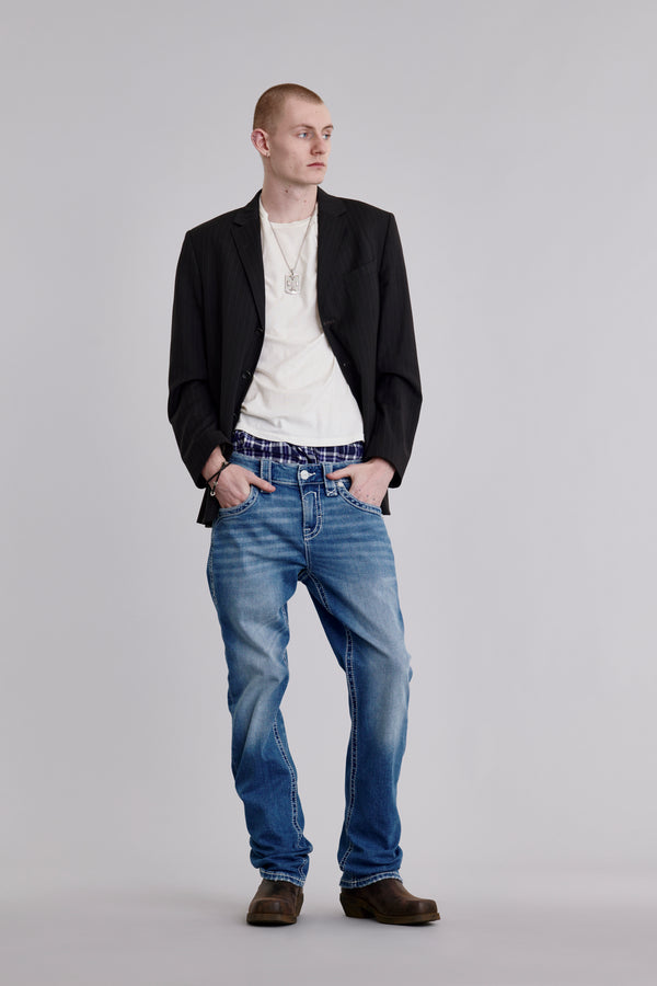 Arther Relaxed Straight Jeans in Indigo