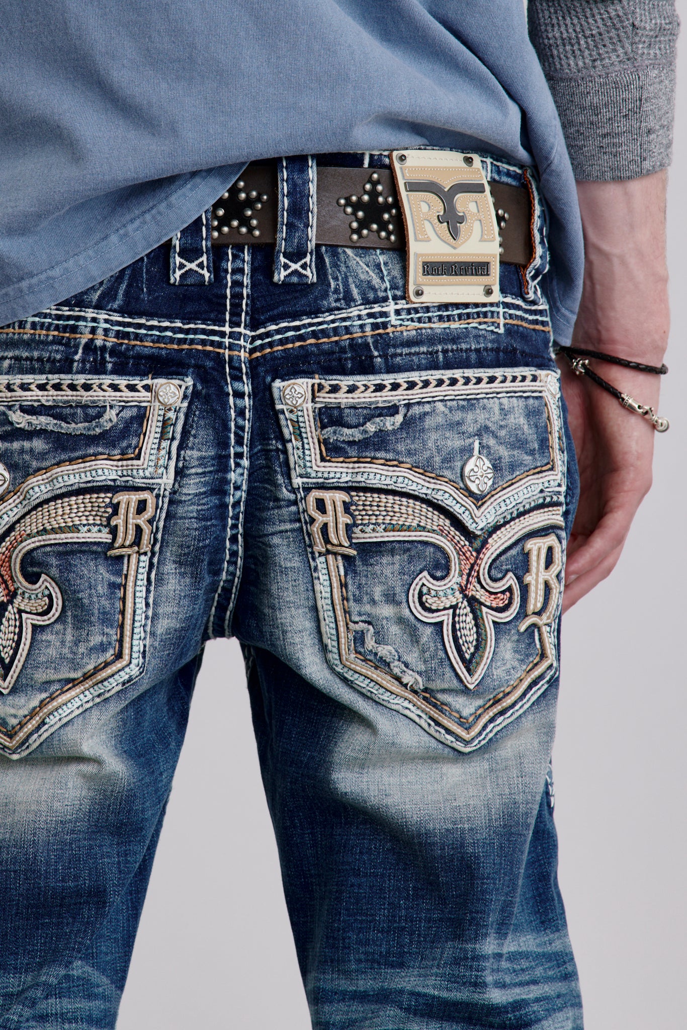 Ermias Straight Jeans in Blue – Rock Revival®