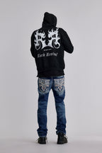 Inferno Crest Hoodie in Black - Rock Revival®
