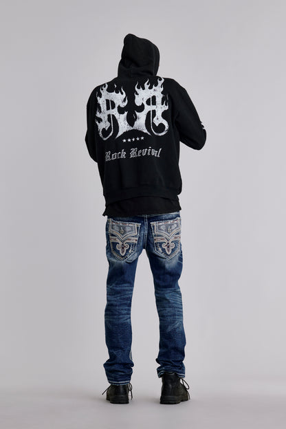 Inferno Crest Hoodie in Black