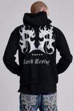 Inferno Crest Hoodie in Black - Rock Revival®