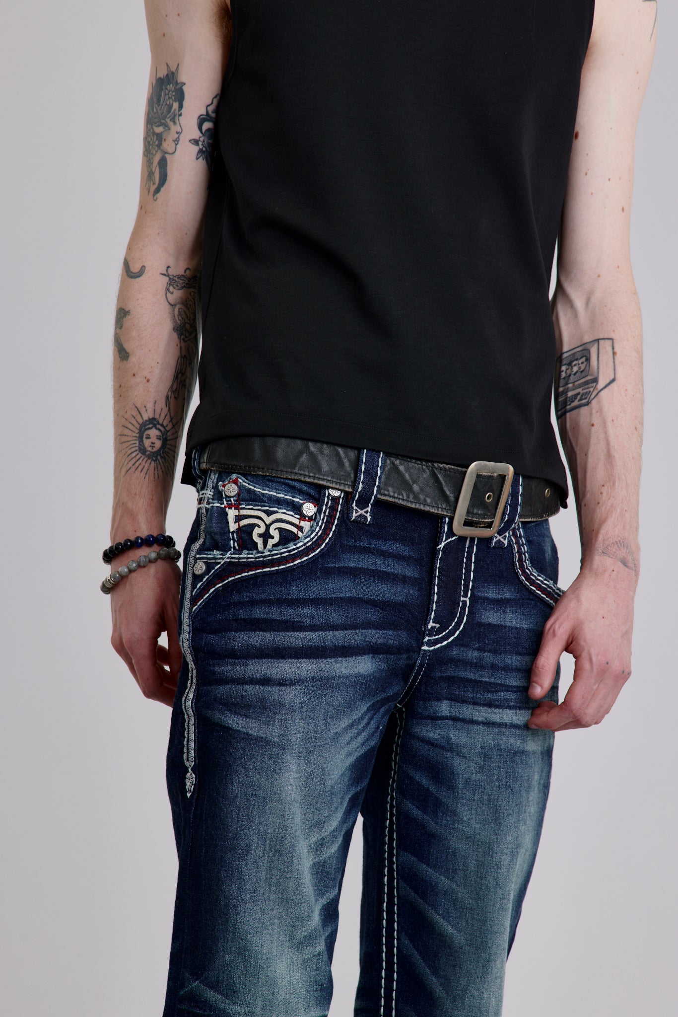 Zinfandel Straight Jeans in Dark Blue – Rock Revival®