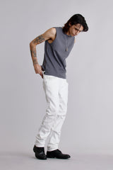 Arther Alt Straight Jeans in White