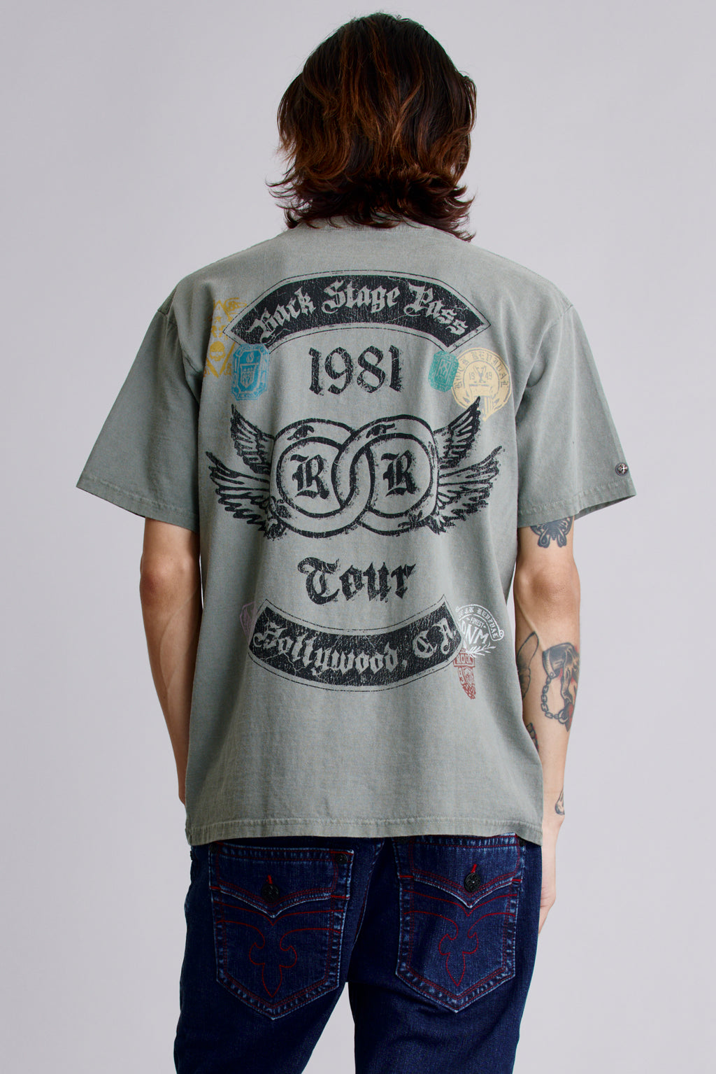 1981 Hollywood Tee in Sage - Rock Revival®