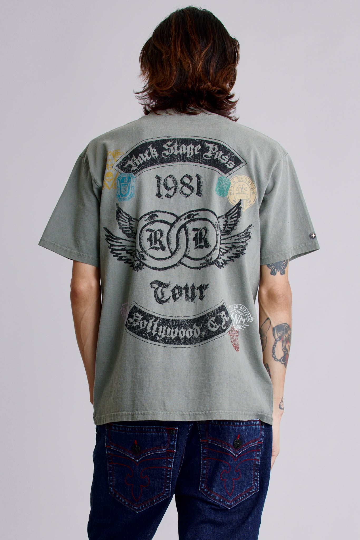 1981 Hollywood Tee in Sage - Rock Revival®